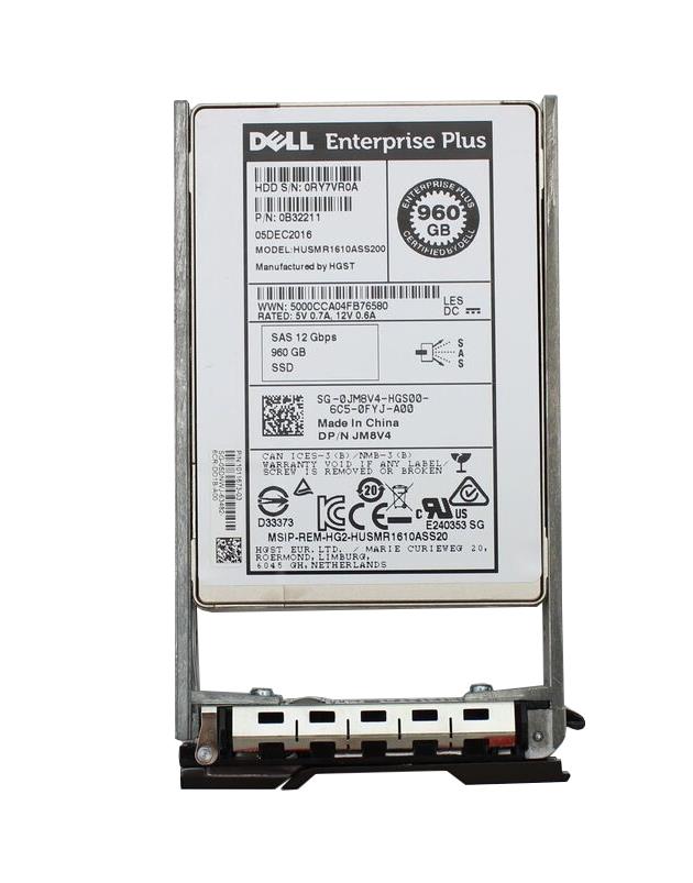 JM8V4-CML Dell Enterprise Plus 960GB MLC SAS 12Gbps 2.5-inch Internal Solid State Drive (SSD)