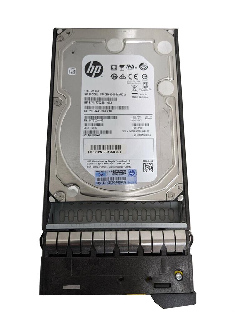 K2P86BR HPE 6TB 7200RPM SAS 3.5-inch Internal Hard Drive for 3PAR 8000