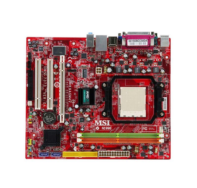 K9AGM4 MSI Socket AM2 AMD 960V + SB600 Chipset AMD Athlon 64 X2 Processors Support DDR2 2x DIMM 2x SATA2 Micro-ATX Motherboard (Refurbished)