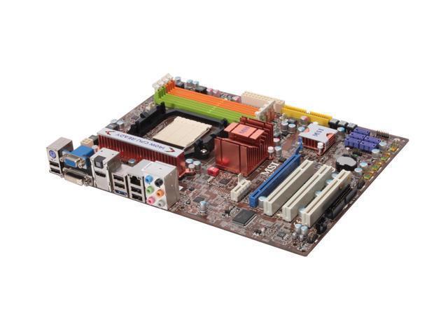KA780G-F MSI Socket AM2+ AMD 780G + SB700 Chipset AMD Phenom X4/ Phenom X3/ AMD Athlon 64 FX/ Athlon 64 X2/ Athlon 64/ AMD Sempron Processors Support DDR2 4x DIMM 5x SATA 3.0Gb/s ATX Motherboard (Refurbished)