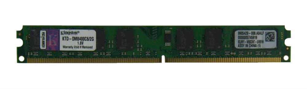 KTD-DM8400C6/2G Kingston 2GB PC2-6400 DDR2-800MHz non-ECC Unbuffered CL6 240-Pin DIMM Memory Module A1302686, A1545199, A1545200, A1545335, A2055829, A2810656, A2810658