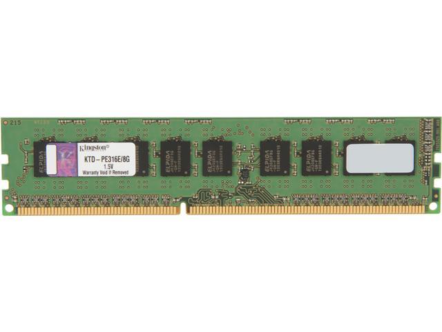 KTD-PE316E/8G Kingston 8GB PC3-12800 DDR3-1600MHz ECC Unbuffered CL11 240-Pin DIMM Memory Module