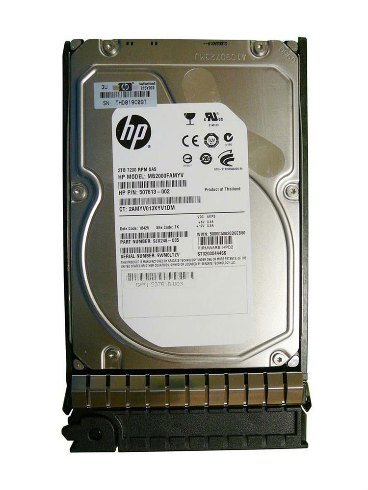 L60586-001 HPE 2TB 7200RPM SATA 6Gbps Midline Hot Swap 3.5-inch Internal Hard Drive