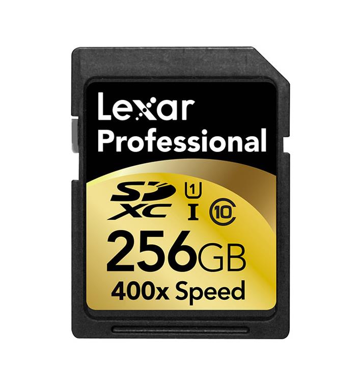 LSD256CTBNA400 Lexar 256GB 400x Class 10 SDXC UHS-I Flash Memory Card