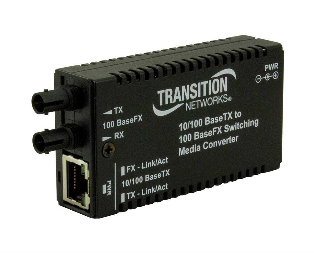 M/E-PSW-FX-02(103)-BR Transition Networks Mini 10/100Basetx To 100Basefx Sm 1550Tx/1310Rx Sc 40Km Media Converter W/BR