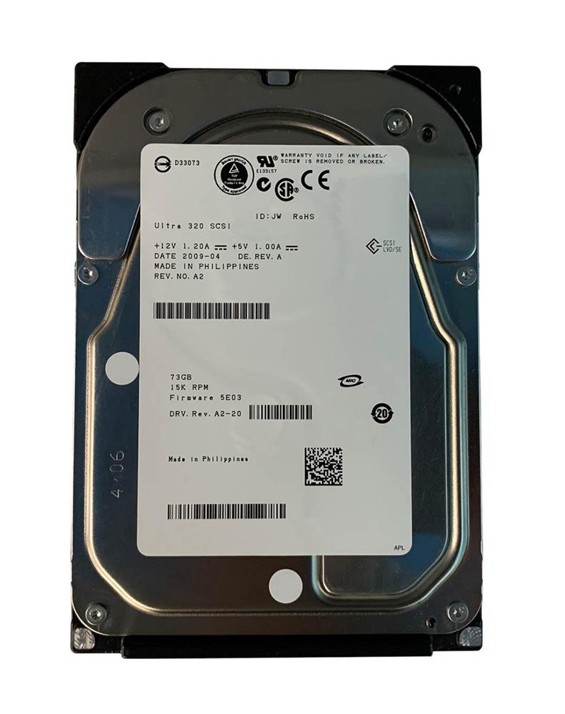 M0916 Dell 73GB 15000RPM Ultra-320 SCSI 80-Pin 8MB Cache 3.5-inch Internal Hard Drive