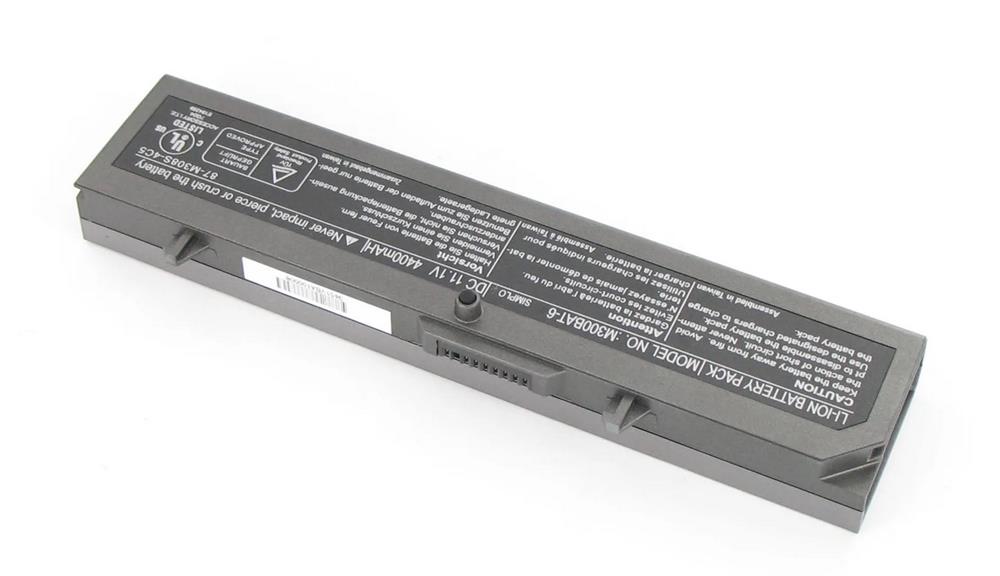 M300BAT-6 CLEVO Co Clevo 4400mAh 11.1v Li-ion Battery For M300N M310N M350B M350C M360C M361C M362C M375C M375E M37EW (Dark Grey) (Refurbished)