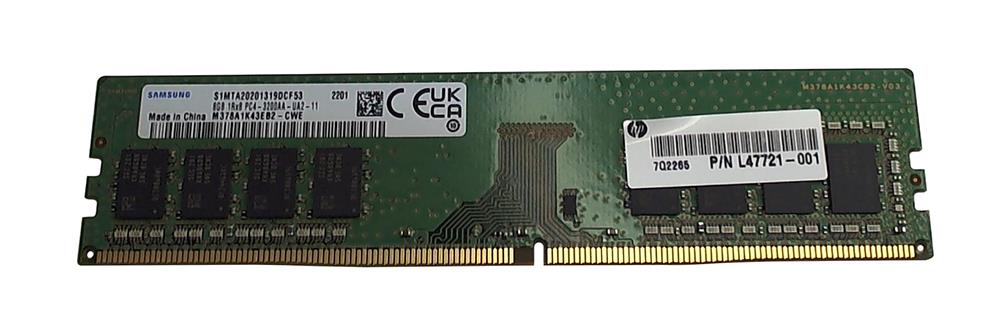 M378A1K43EB2-CWE Samsung 8GB PC4-25600 DDR4-3200MHz non-ECC Unbuffered CL22 288-Pin DIMM 1.2V Single Rank Memory Module