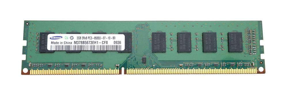 M378B5673EH1-CF8 Samsung 2GB PC3-8500 DDR3-1066MHz non-ECC Unbuffered CL7 240-Pin DIMM Dual Rank Memory Module