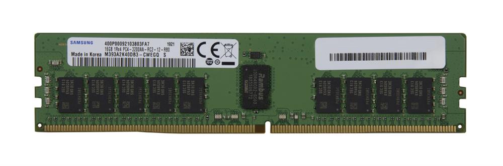 M393A2K40DB3-CWE Samsung 16GB PC4-25600 DDR4-3200MHz Registered ECC CL22 288-Pin DIMM 1.2V Single Rank Memory Module