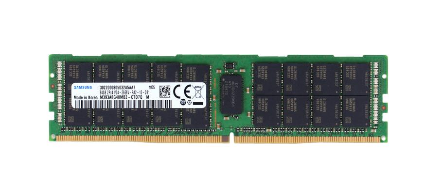 M393A8G40MB2-CTD7Q Samsung 64GB PC4-21300 DDR4-2666MHz Registered ECC CL19 288-Pin DIMM 1.2V Dual Rank Memory Module