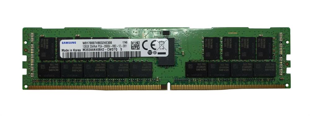 M393AAK40B42-CWD Samsung 128GB PC4-21300 DDR4-2666MHz Registered ECC CL19 288-Pin DIMM 1.2V Octal Rank Memory Module