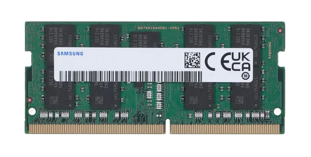M474A2K43DB1-CWE Samsung 16GB PC4-25600 DDR4-3200MHz ECC Unbuffered CL22 260-Pin SoDimm 1.2V Dual Rank Memory Module
