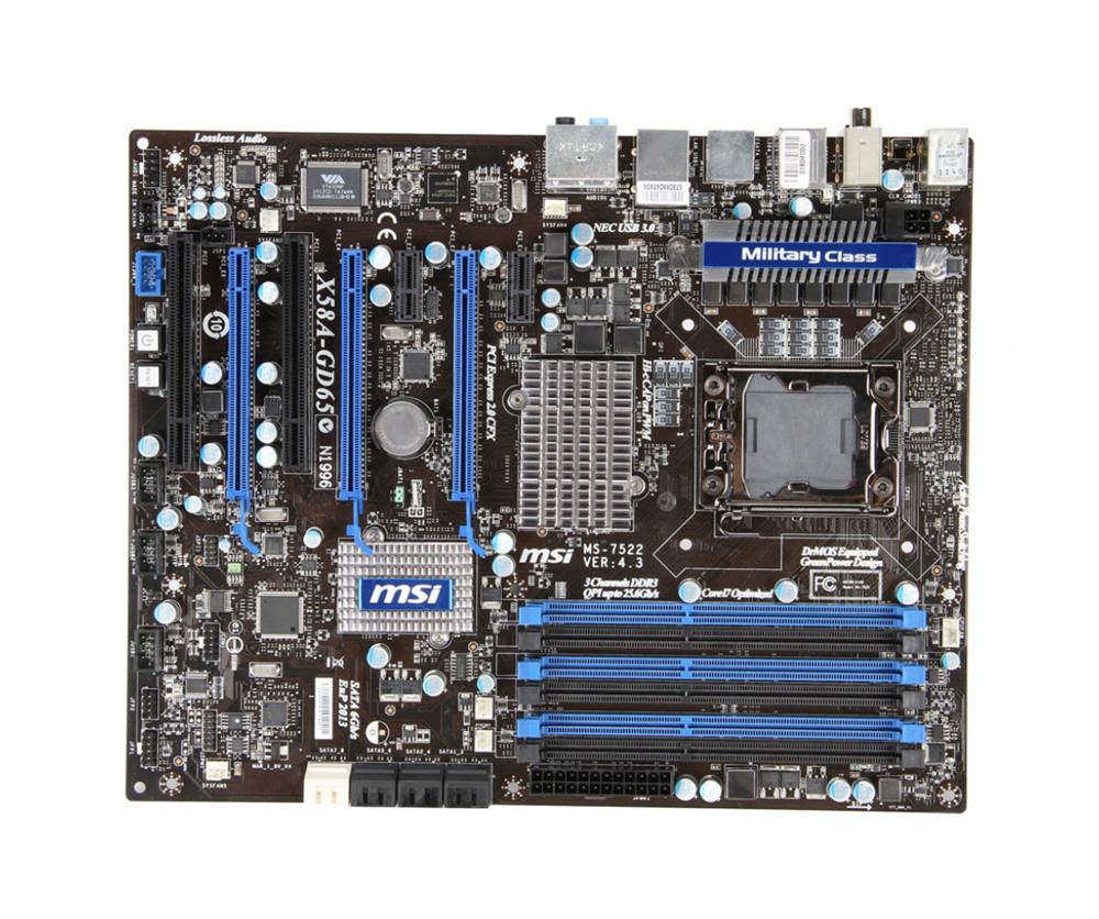 M4L-80071255 MSI X58A-GD65 Motherboard MS-7522