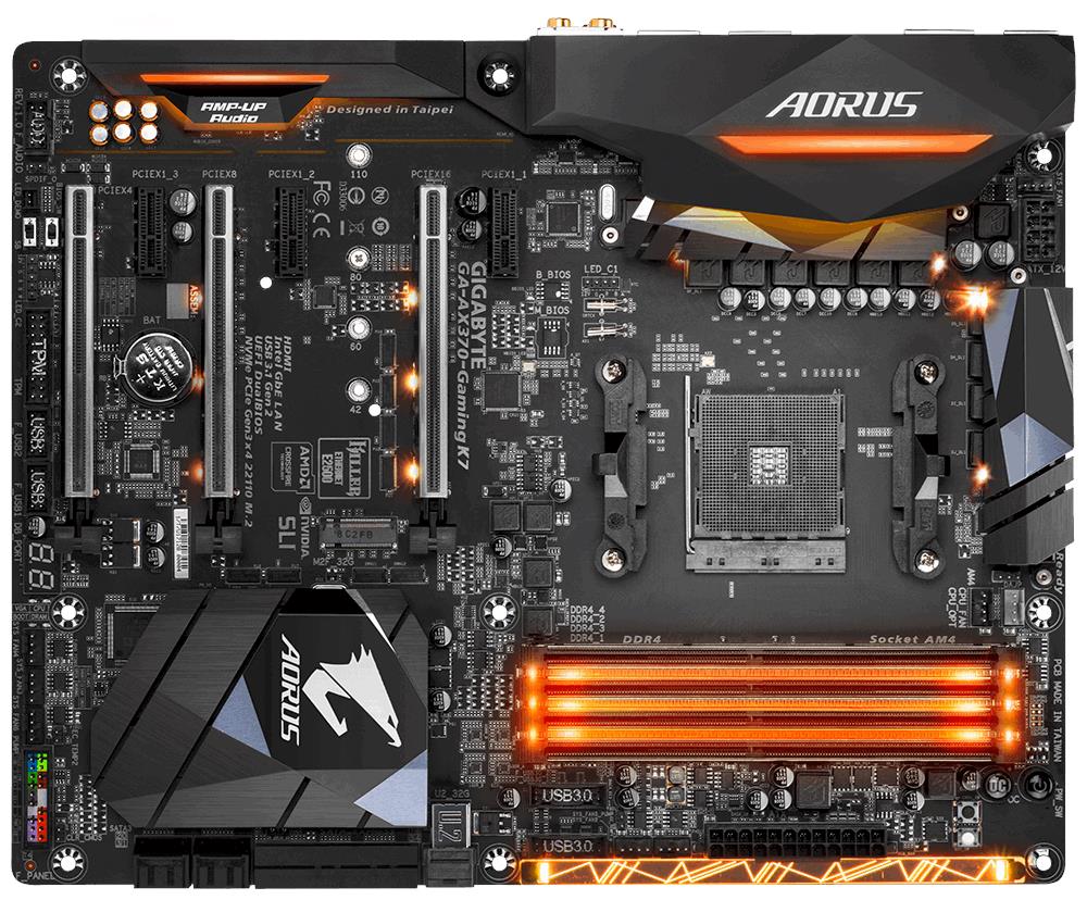 M4L-80119136 Gigabyte Tech GA-AX370-Gaming K7 Motherboard