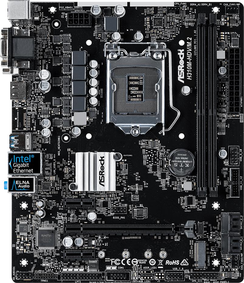 M4L-80125393 ASRock H310M-HDV/M.2 Motherboard