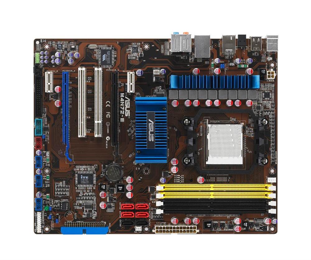 M4N72-E ASUS Socket AM3/AM2+/AM2 Nvidia nForce 750a SLI Chipset AMD Phenom II/ Phenom/ AMD Athlon II/ Athlon/ AMD Sempron Processors Support DDR2 4x DIMM 6x SATA 3.0Gb/s ATX Motherboard (Refurbished)