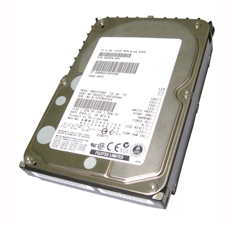 MAS3735NP Fujitsu Enterprise 73.5GB 15000RPM Ultra-320 SCSI 68-Pin 8MB Cache 3.5-inch Internal Hard Drive