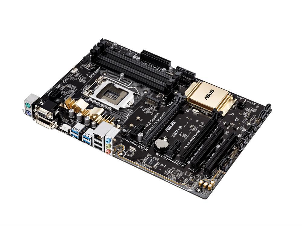 MB-636-AS ASUS Z97-P Socket LGA 1150 Intel Z97 Chipset 5th/ New 4th/4th Generation Core i7 / i5 / i3 / Pentium / Celeron Processors Support DDR3 4x DIMM 4x SATA 6.0Gb/s ATX Motherboard (Refurbished)