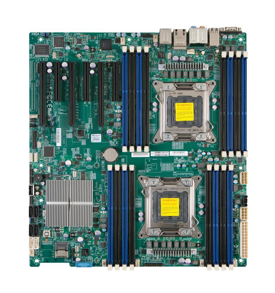 MB-X9DAIB SuperMicro X9DAi Dual Socket LGA 2011 Intel C602 Chipset Xeon E5-26200/ E5-2600 v2 Processors Support DDR3 16x DIMM 2x SATA 3.0Gb/s E-ATX Server Motherboard (Refurbished)
