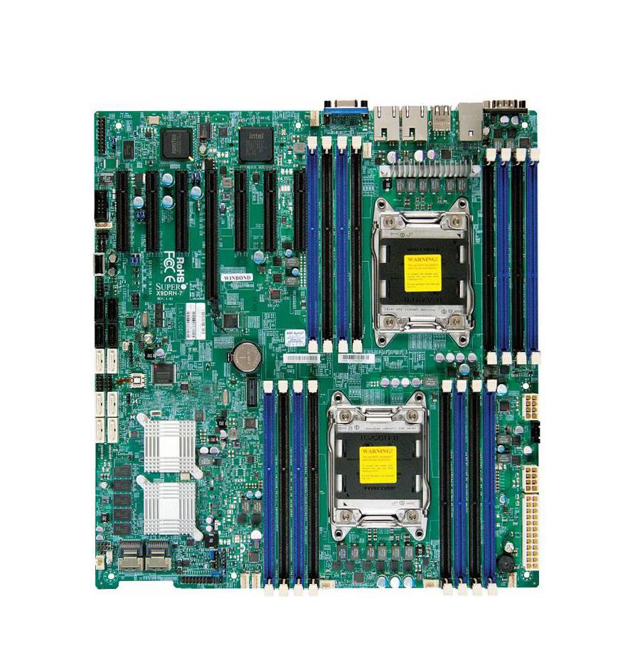 MB-X9DRH-7TF-O-P SuperMicro X9DRH-7TF Dual Socket 2011 Intel C602 Chipset Intel Xeon E5-2600/E5-2600 v2 Series Processors DDR3 16x DIMM 8x SATA2 3.0Gb/s Extended ATX Server Motherboard (Refurbished)