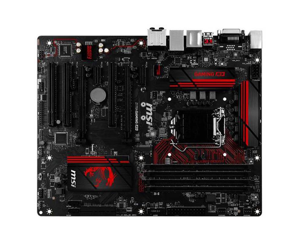 MB-Z17AGM3 MSI Socket LGA 1151 Intel Z170 Express Chipset 6th Generation Core i7 / i5 / i3 / Pentium / Celeron Processors Support DDR4 4x DIMM 6x SATA 6.0Gb/s ATX Motherboard (Refurbished)