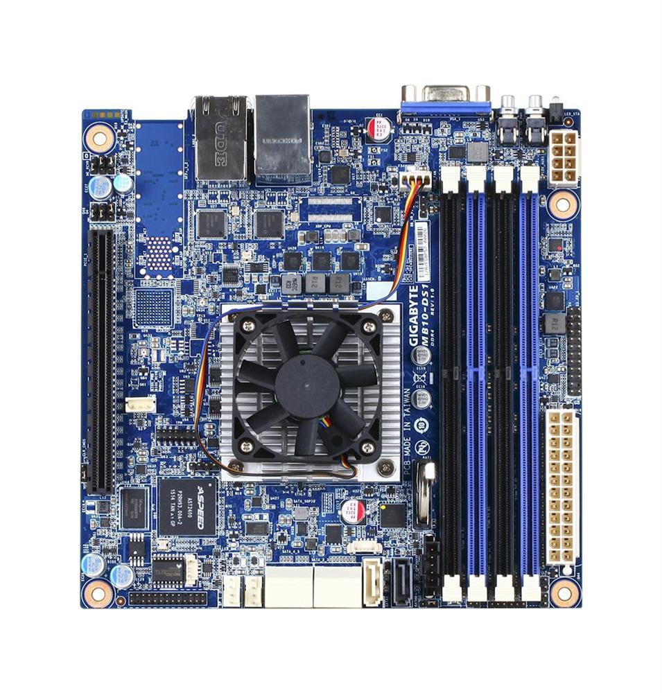 MB10-DS1(rev.1.3) Gigabyte Socket BGA 1667 Xeon D-1521 Processors Support DDR4 4x DIMM 6x SATA 6.0Gb/s Mini-ITX Server Motherboard (Refurbished)
