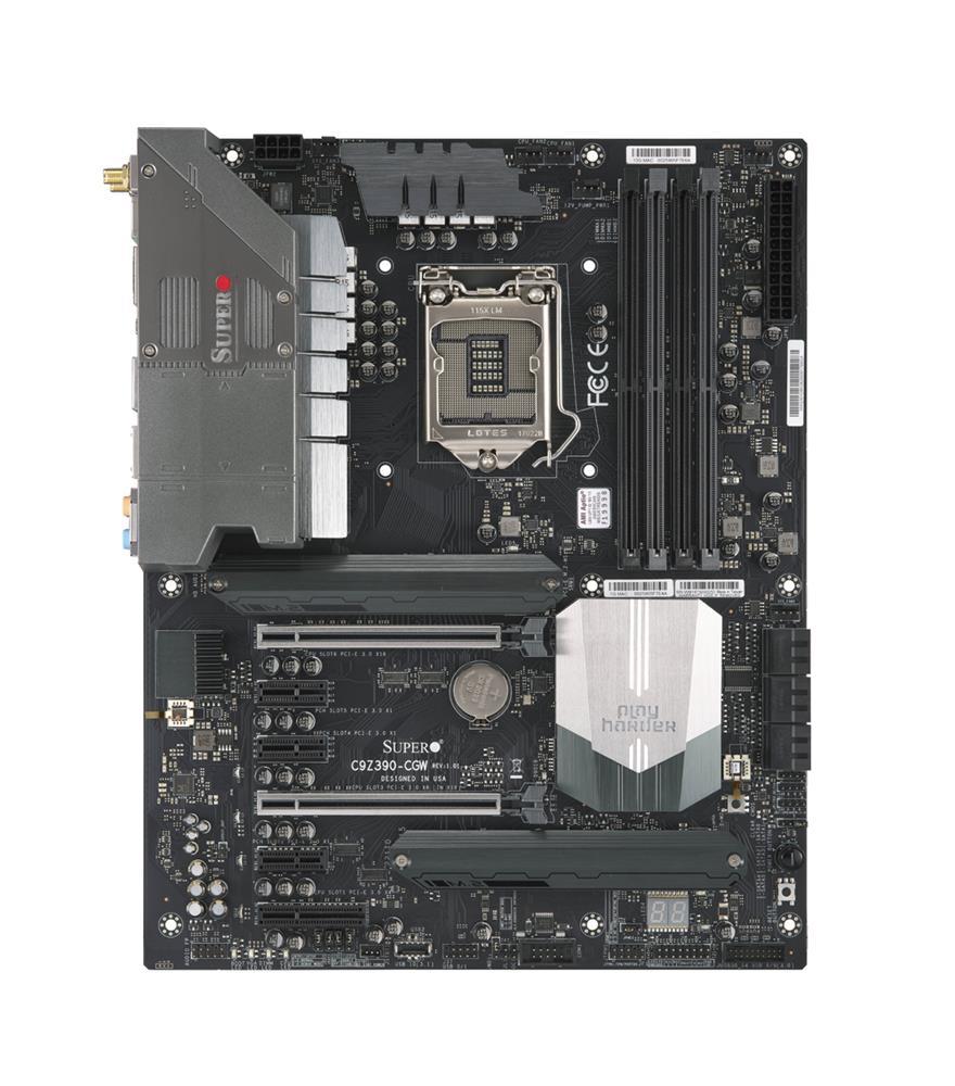 MBD-C9Z390-CGW SuperMicro C9Z390-CGW Socket LGA 1151 Intel Z390 Express Chipset Core i9 / i7 / i5 / i3 / Pentium / Celeron Processors Support DDR4 4x DIMM 6x SATA3 6.0Gb/s ATX Motherboard (Refurbished)