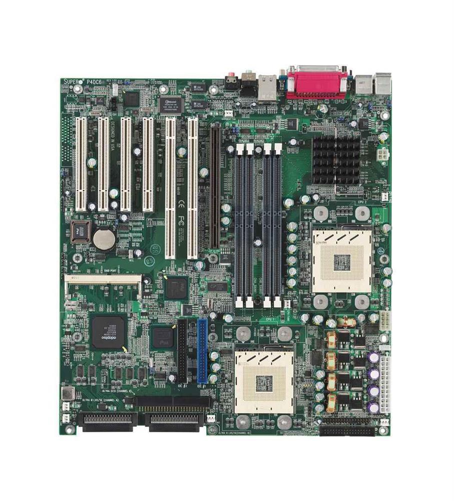 MBD-P4DC6+O SuperMicro P4DC6+ Dual Socket mPGA603 Intel 860 Chipset Intel Dual Xeon Processors Support 4x DIMM ATA/100 Extended ATX Server Motherboard (Refurbished)