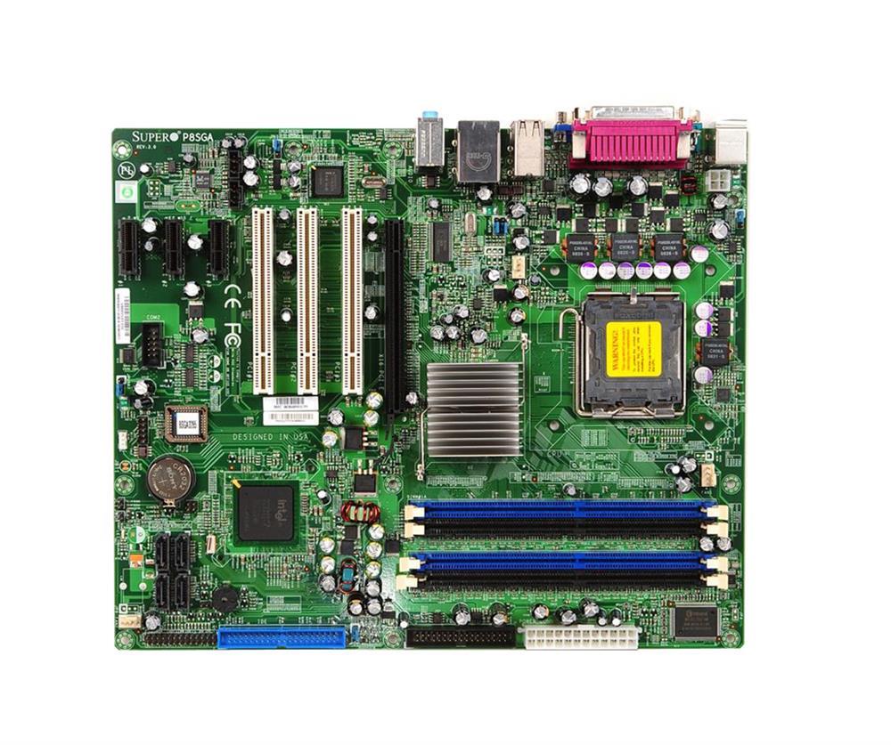 MBD-P8SGA-0 SuperMicro P8SGA Socket LGA 775 Intel 915G Chipset Intel Pentium 4/ Celeron Processors Support DDR 4x DIMM 4x SATA ATX Motherboard (Refurbished)