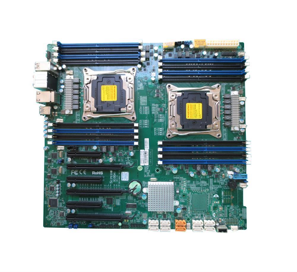 MBD-X10DAI SuperMicro X10DAI Dual Socket LGA2011 Intel C612 Chipset Intel Xeon E5-2600 v4/v3 Processors Support DDR4 16x DIMM 10x SATA3 6.0Gb/s E-ATX Server Motherboard (Refurbished)