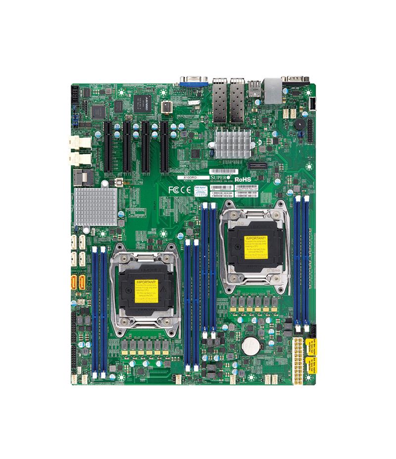 MBD-X10DRD-ITP SuperMicro X10DRD-ITP Dual Socket R3 LGA 2011 Xeon E5-2600 v4 / v3 Intel C612 Chipset DDR4 8 x DIMM 10 x SATA 6Gbps E-ATX Server Motherboard (Refurbished)
