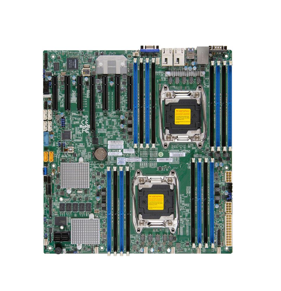 MBD-X10DRH-CT-O SuperMicro X10DRH-CT Dual Socket LGA 2011 Intel C612 Chipset Intel Xeon E5-2600 v4/v3 Processors Support DDR4 16x DIMM 10x SATA3 6.0Gb/s E-ATX Server Motherboard (Refurbished)