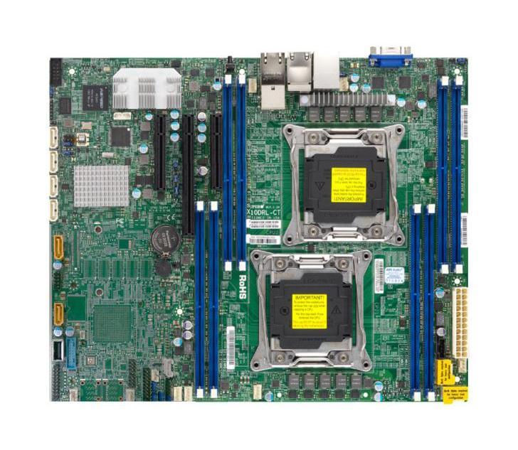 MBD-X10DRL-IT-B SuperMicro X10DRL-iT Dual Socket R3 LGA 2011 Xeon E5-2600 v4 / v3 Intel C612 Chipset DDR4 8 x DIMM 6 x SATA 6Gbps ATX Server Motherboard (Refurbished)