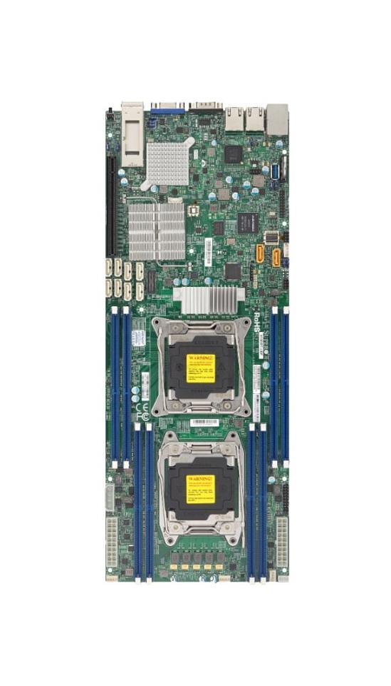 MBD-X10DRT-LIBF-B SuperMicro X10DRT-LIBF Dual Socket LGA 2011 Intel C612 Chipset Xeon E5-2600 v4/v3 Processors Support DDR4 8x DIMM 10x SATA3 6.0Gb/s Proprietary Twin Server Motherboard (Refurbished)