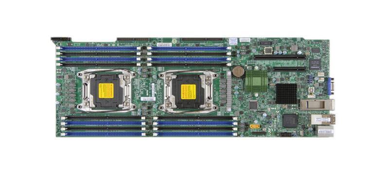 MBD-X10DRT-PIBF SuperMicro X10DRT-PIBF Dual Socket R3 LGA 2011 Intel C612 Chipset Xeon E5-2600 v4/v3 Processors Support DDR4 16x DIMM 10x SATA3 6.0Gb/s Proprietary Twin Server Motherboard (Refurbished)