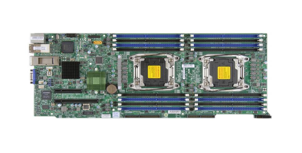 MBD-X10DRT-PT-B SuperMicro X10DRT-PT Dual Socket R3 LGA 2011 Intel C612 Chipset Xeon E5-2600 v4/v3 Processors Support DDR4 16x DIMM 10x SATA3 6.0Gb/s Proprietary Twin Server Motherboard (Refurbished)