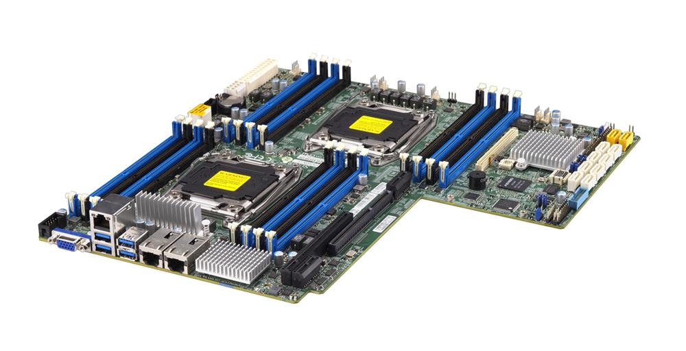 MBD-X10DRW-I-O SuperMicro X10DRW-I Dual Socket R3 LGA 2011 Xeon E5-2600 v4 / v3 Intel C612 Chipset DDR4 16 x DIMM 10 x SATA 6Gbps Proprietary WIO Server Motherboard (Refurbished)