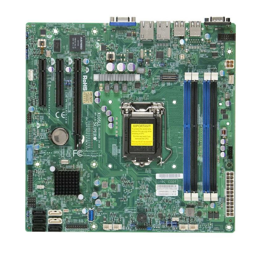 MBD-X10SLL-F SuperMicro X10SLL-F Socket LGA 1150 Intel C222 Express Chipset Xeon E3-1200 v3/ 4th Gen Core i3/ Pentium/ Celeron Processors Support Single DDR3 4x DIMM 2x SATA 6.0Gb/s Micro-ATX Server Motherboard (Refurbished)