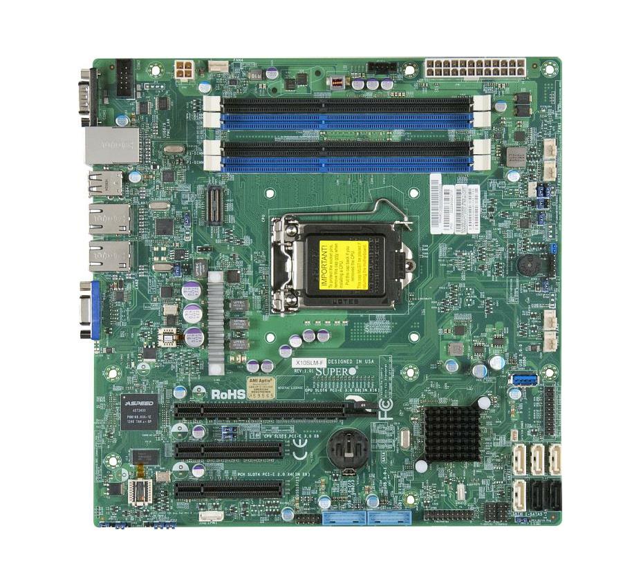 MBD-X10SLM-F SuperMicro X10SLM-F Socket LGA 1150 Intel C224 Express Chipset Intel Xeon E3-1200 v3/v4 4th Generation Core i3 / Pentium / Celeron Processors Support DDR3 4x DIMM 4x SATA3 6.0Gb/s Micro-ATX Server Motherboard (Refurbished)