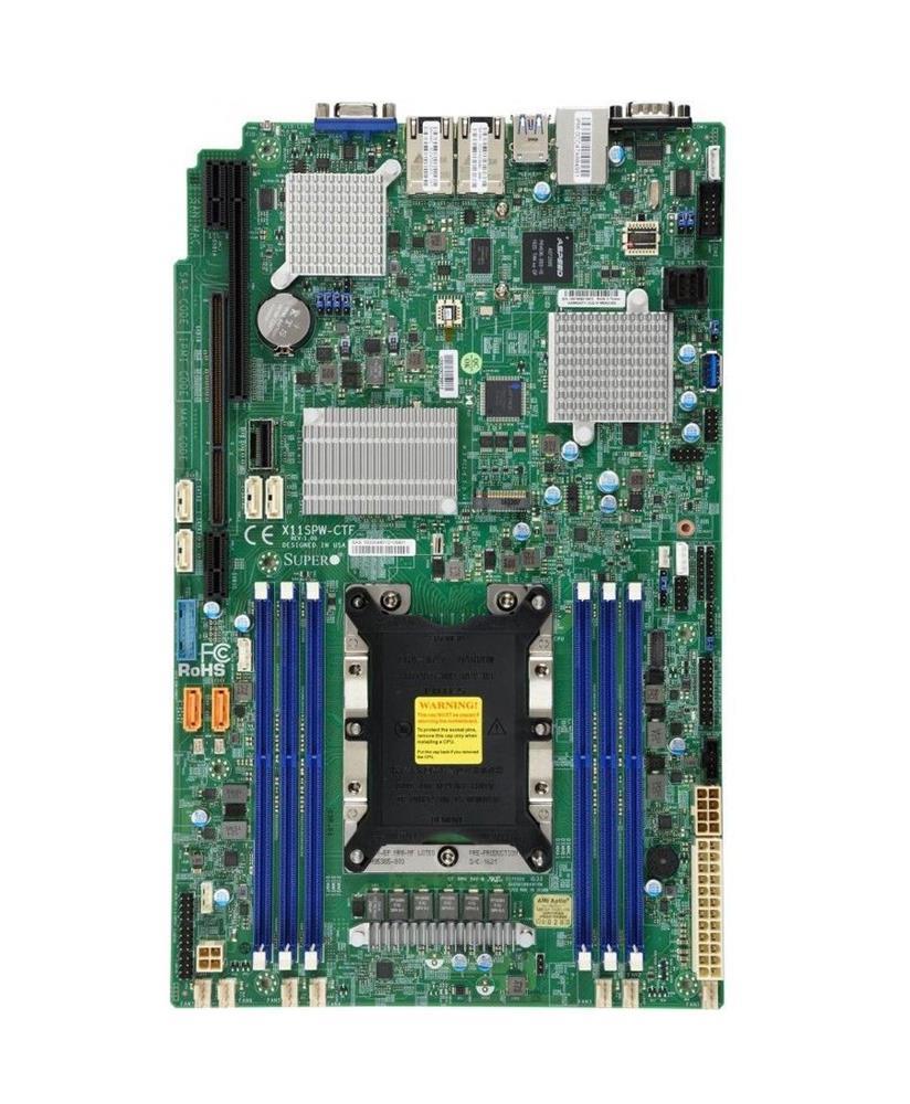 MBD-X11SPW-CTF-O SuperMicro X11SPW-CTF Socket LGA 3647 Intel C622 Chipset Intel Xeon Scalable Processors Support DDR4 4x DIMM 10x SATA3 6.0Gb/s Proprietary WIO Server Motherboard (Refurbished)