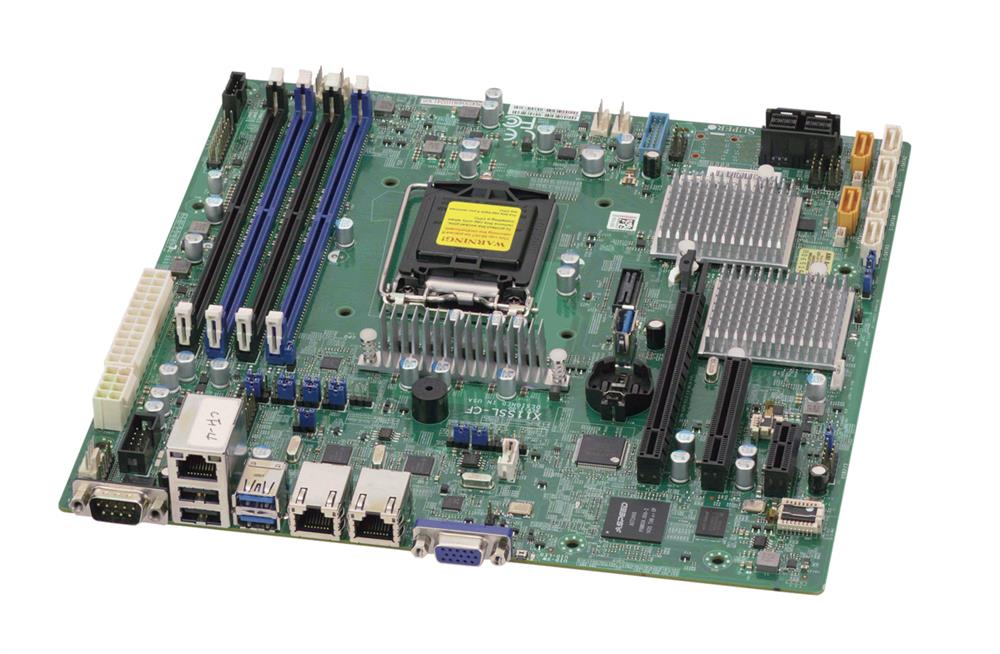 MBD-X11SSL-CF-O SuperMicro X11SSL-CF Socket LGA 1151 Intel C232 Chipset Intel Xeon E3-1200 v6/v5 7th/6th Generation Core i3 / Pentium / Celeron Processors Support DDR4 4x DIMM 6x SATA3 6.0Gb/s Micro-ATX Server Motherboard (Refurbished)