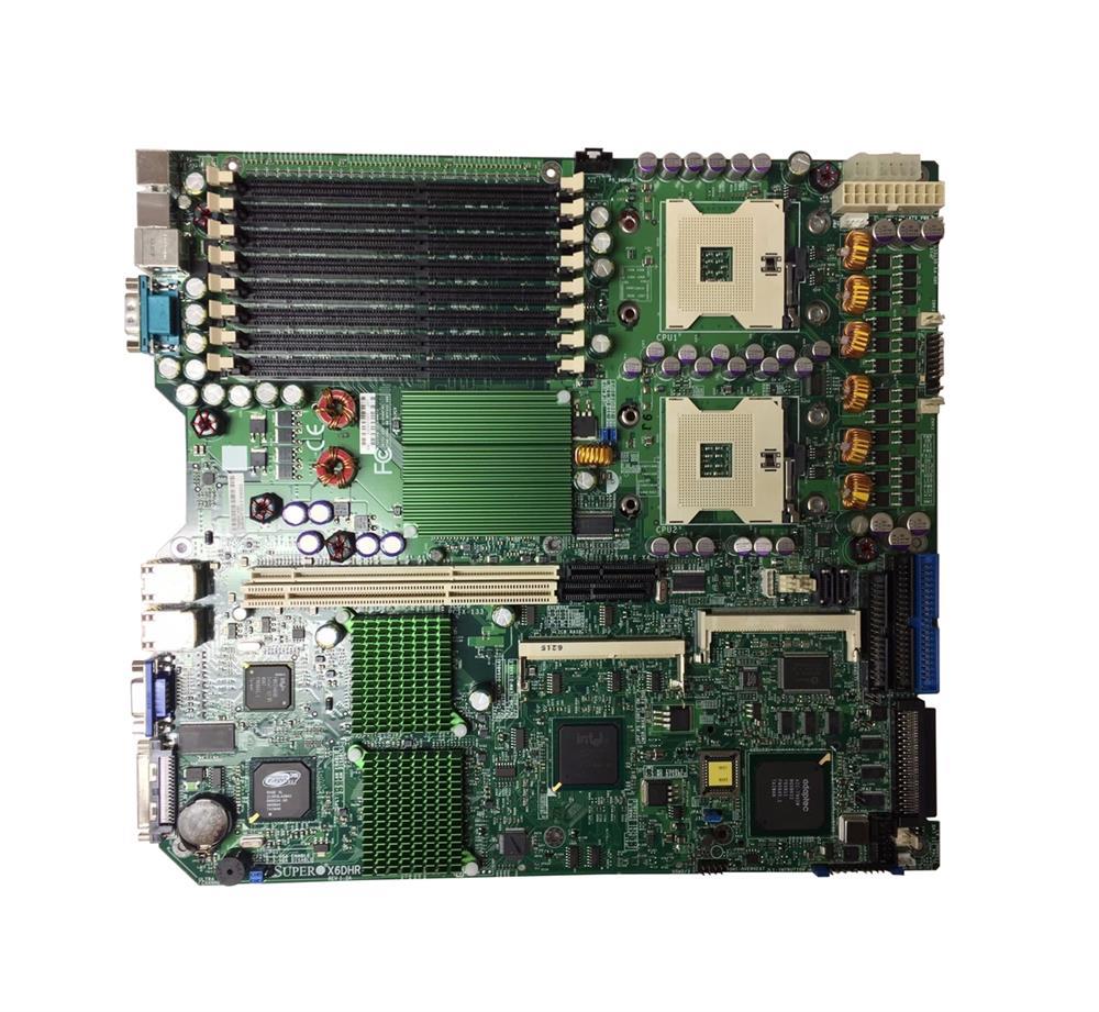 MBD-X6DHR-8G2-B SuperMicro Dual Socket FC-mPGA4 Intel E7520 Chipset Dual 64-Bit Intel Xeon Processors Support DDR2 8x DIMM 2x SATA Extended-ATX Server Motherboard (Refurbished)