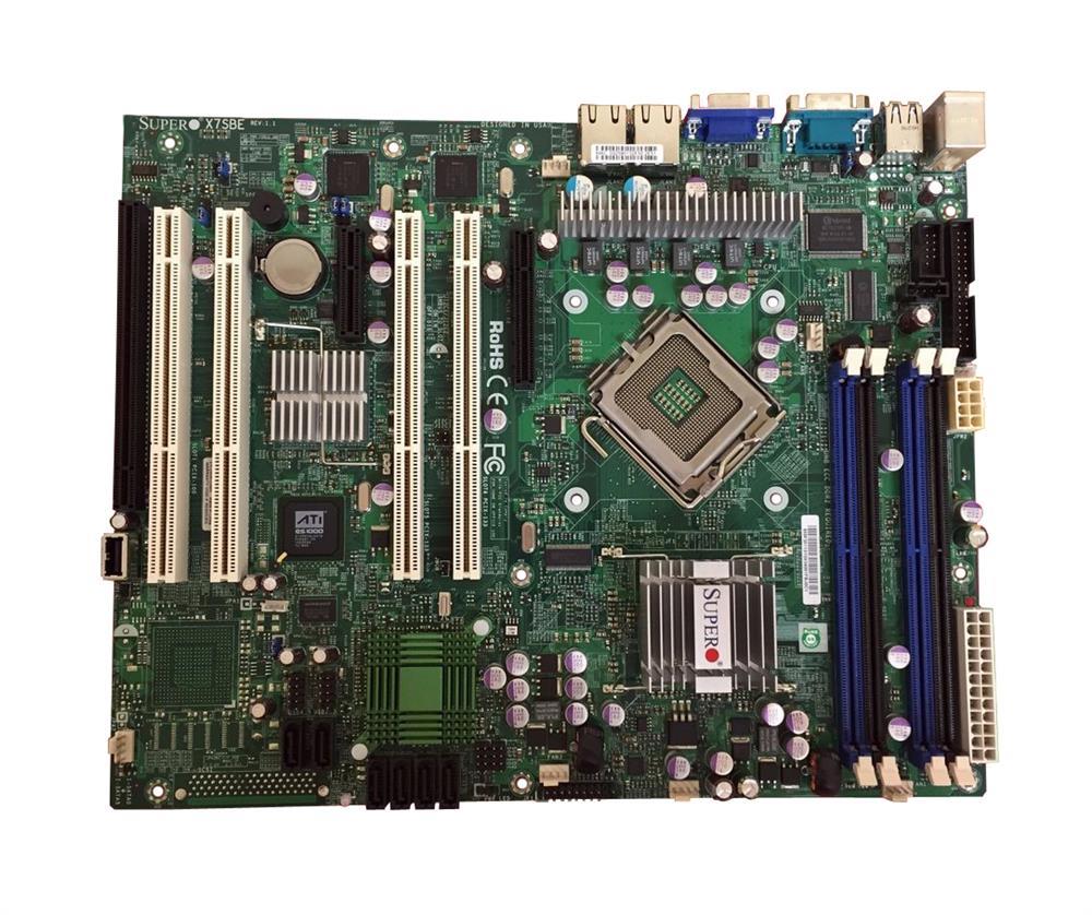 MBD-X7SBE-O-A1 SuperMicro X7SBE Socket LGA 775 Intel 3210 + ICH9R Chipset Xeon 3000/ Core 2 Duo/Quad Series Processors Support DDR2 4x DIMM 6x SATA 3.0Gb/s ATX Server Motherboard (Refurbished)