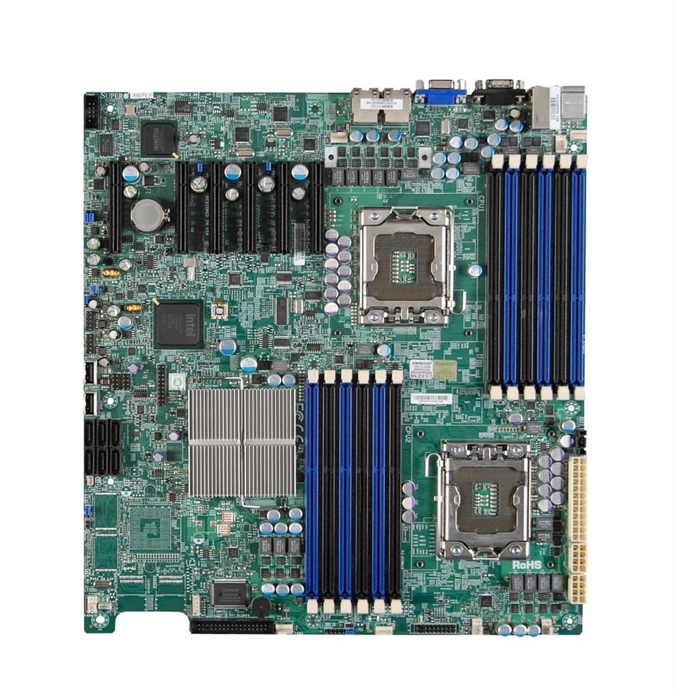 MBD-X8DTE-CS045 SuperMicro X8DTE-F Dual Socket LGA 1366 Intel 5520 Chipset Intel 5600/5500 Series Processors Support DDR3 12x DIMM 6x SATA2 3.0Gb/s Extended-ATX Server Motherboard (Refurbished)