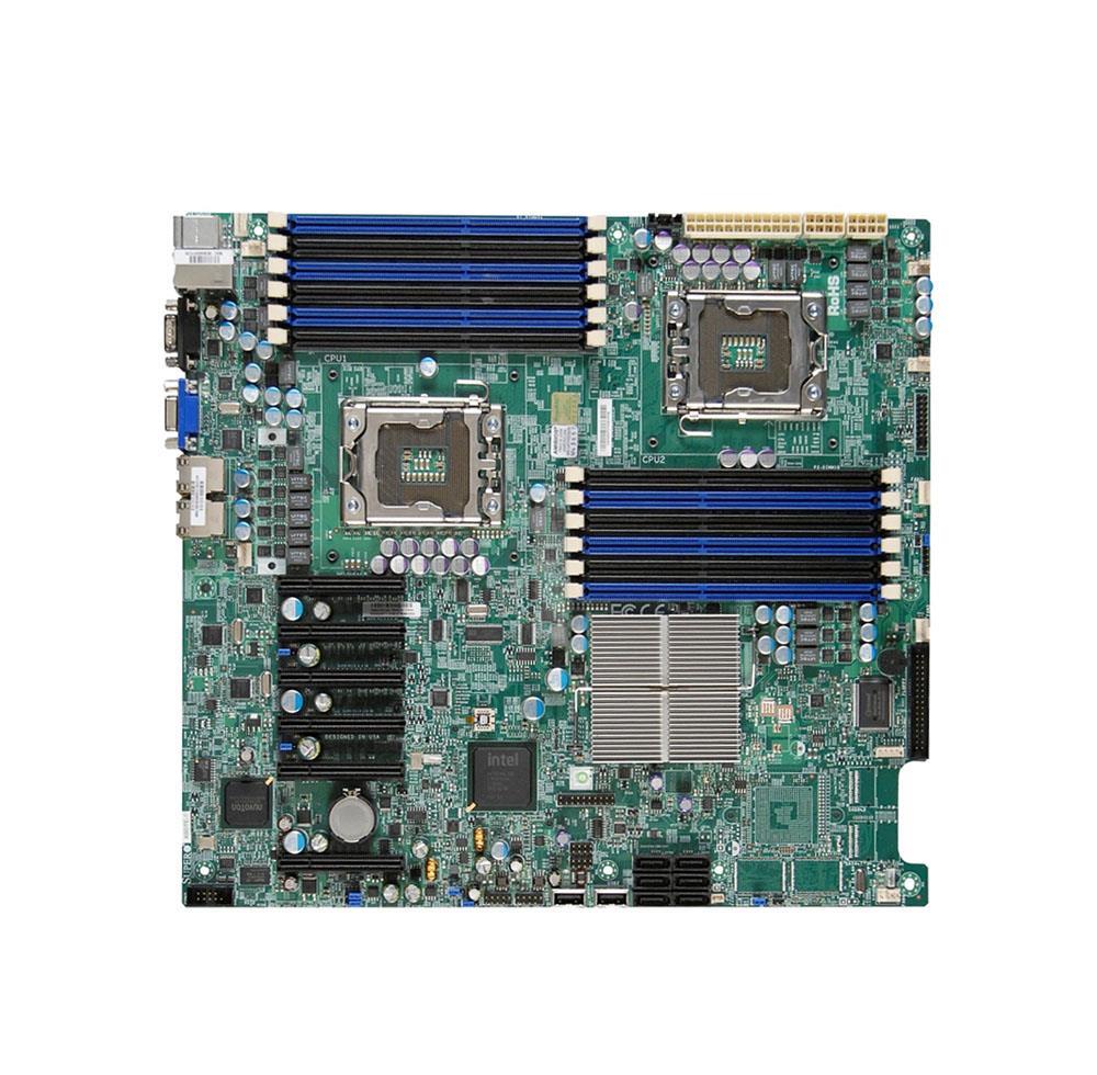 MBD-X8DTE-F -B SuperMicro X8DTE-F Dual Socket LGA 1366 Intel 5520 Chipset Intel 5600/5500 Series Processors Support DDR3 12x DIMM 6x SATA2 3.0Gb/s Extended-ATX Server Motherboard (Refurbished)