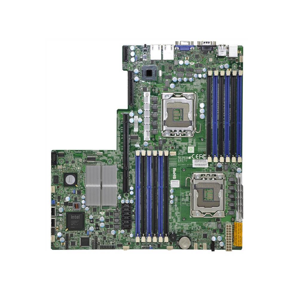 MBD-X8DTU-6F+ -B SuperMicro X8DTU-6F+ Dual Socket LGA 1366 Intel 5520 Chipset Intel Xeon 5500/5600 Series Processors Support DDR3 18x DIMM 6x SATA2 3.0Gb/s Proprietary Server Motherboard (Refurbished)