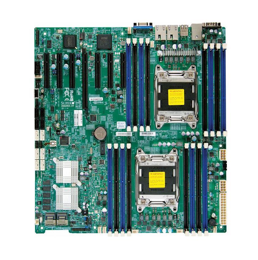 MBD-X9DRH-ITF-O SuperMicro X9DRH-iTF Dual Socket LGA2011 Intel C602 Chipset Xeon E5-2600 Series Processors Support DDR3 16x DIMM 8x SATA2 3.0Gb/s Extended-ATX Server Motherboard (Refurbished)