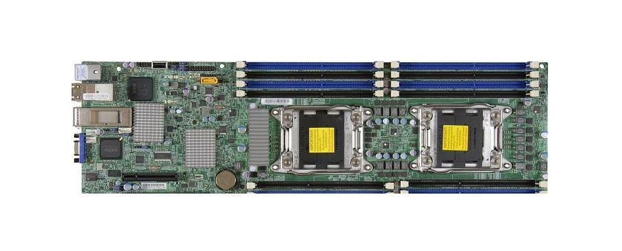 MBD-X9DRT-PT SuperMicro X9DRT-PT Dual Socket LGA 2011 Intel C602J Chipset Xeon E5-2600/ E5-2600 V2 Processors Support DDR3 16x DIMM 4x SATA2 3.0Gb/s Proprietary Twin Server Motherboard (Refurbished)