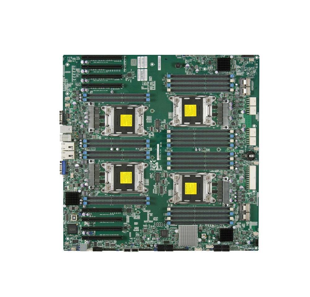 MBD-X9QR7-TF-JBOD SuperMicro X9QR7-TF-JBOD Quad Socket LGA 2011 Intel C602 Chipset Intel Xeon E5-4600 v2/E5-4600 Processors Support DDR3 24x DIMM 2x SATA3 6.0Gb/s Proprietary Server Motherboard (Refurbished)